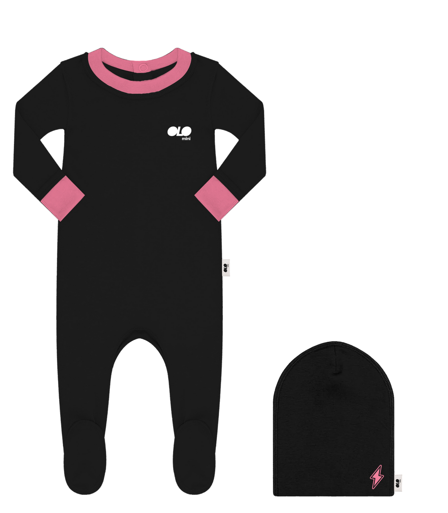 OLO BLAZE FOOTIE BEANIE SET PINK