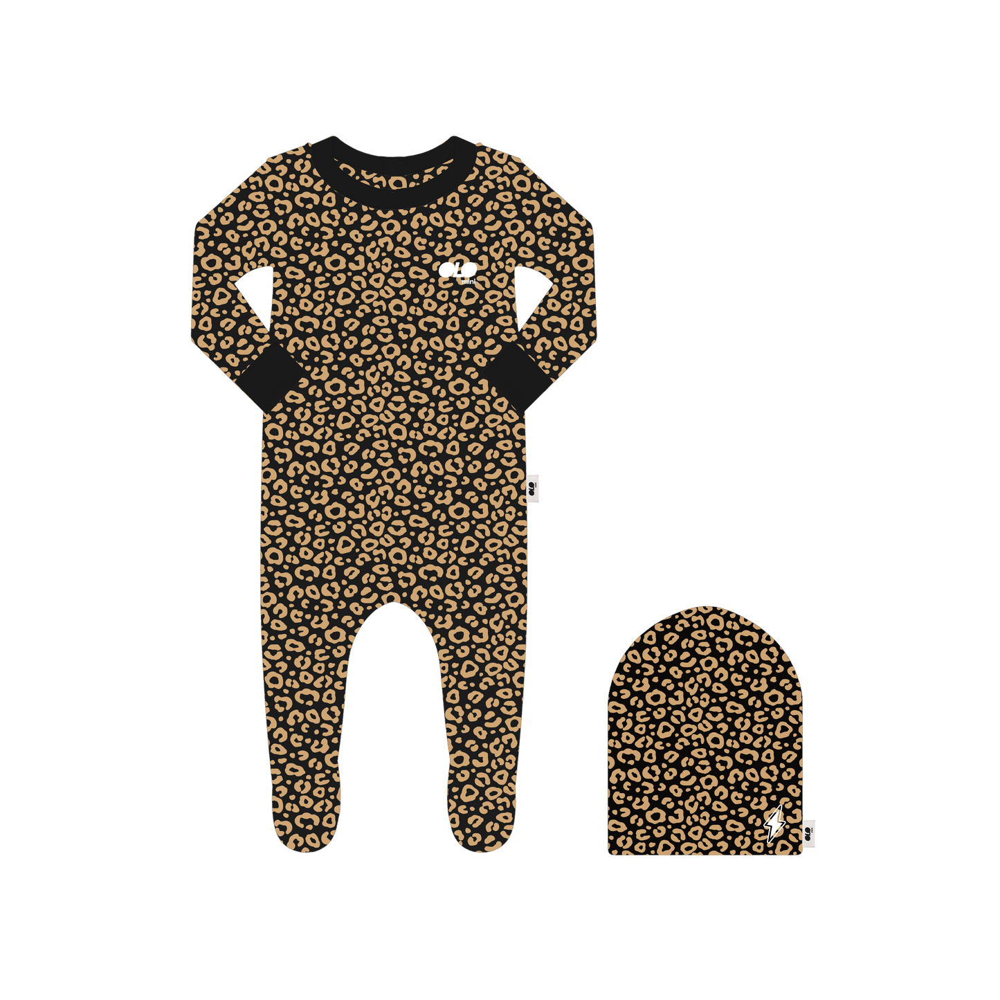 OLO FOOTIE BEANIE SET FAWN